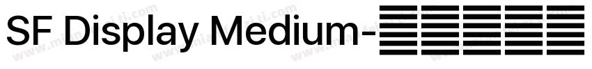 SF Display Medium字体转换